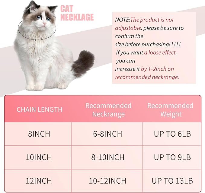 Hillban Cat Collar Diamond Chain Glitter Collar Walking Metal with Secure Buckle Cat Pet Necklace with Paw Charm and ID Tag Bell Link Cuban Jewelry Accessories Gift(10 Inch,Rose Gold, Pink)