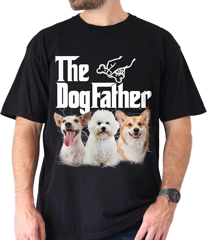 Custom Dad Shirt Personalized Picture T-Shirt for Men for New Dad Daddy Gift for Grandpa
