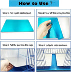 KABASI Rabbit Cooling Pad, Hamster Cool Plate Ice Bed, Pet Cooling Mat for Bunny Puppy Kitten Guinea Pig Cat & Other Small Pets Stay Cool, Bite Resistance Aluminium Alloy Cool Pads, 12x8 in