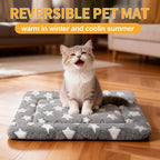 Dog Bed Mat, Reversible Crate Pads for Small/Medium/Large Dogs & Cats Sleeping, Portable & Soft, Dog Beds Crate Pad (Grey, XS(18"*14"*1.5"))