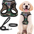 PUPTECK Adjustable Dog Harness Collar and Leash Set Step in No Pull Pet Harness for Small Medium Dogs Puppy and Cats Outdoor Walking Running, Soft Mesh Padded Reflective Vest Harnesses