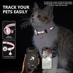 2 Pack Breakaway Cat Collar with QR Code & Bell, Reflective Safety Collar with Never-Lost Digital ID Tag, Adjustable 7.5-12.5 Inch for Indoor Outdoor Cats (Purple & Pink)