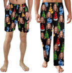 Custom Pajama Pants for Men, Personalized PJ Pants with Photos, Custom Mens Pajama Shorts, Gifts for Dad Husband