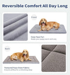MADE 4 PETS Dog Crate Pad Bed for Large Dogs, Washable & Reversible, Anti-Slip Kennel Mat for Cozy Sleeping, Soft Fluffy Dog Bed for Indoor & Outdoor Use, 36"x27", Gray