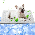 Dog Cooling Mat Self Coolings Foldable Cooling Pad for Dog in Summer Coolings Mat for Dogs and Cats Machine Washable (Rectangle,Blue, Large-48 L x 28" W)