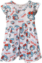 Baby Girls Spring Summer Cat in The Hat Dress Girls Flutter Sleeve Boutique Dress