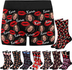 M YESCUSTOM Custom Faces Funny Short Briefs Gift for Husband Underwear