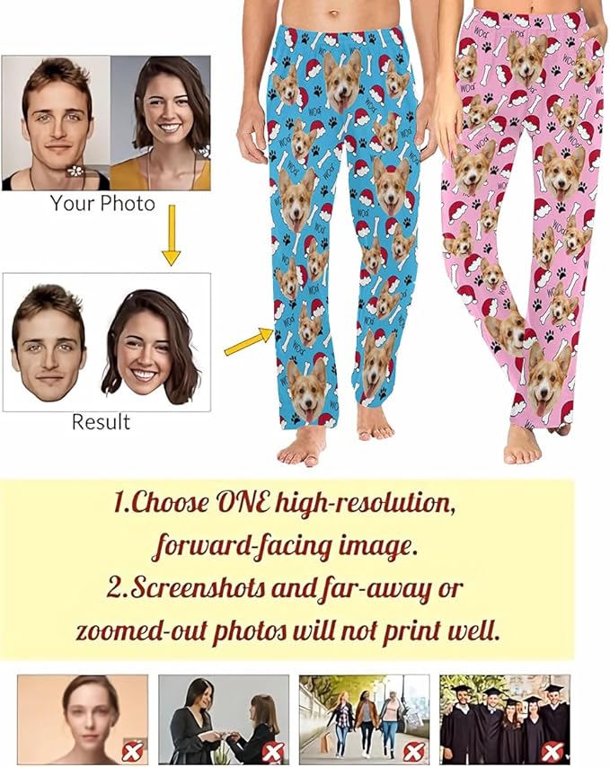 Custom Pajama Pants Customized Pajamas For Men Women Funny Xmas Pjs