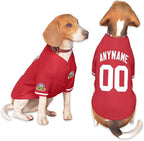 Custom Dog Baseball Jersey with Name Number Logo for Small Pet Dogs-Personalized Dog Shirts