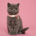 Cat Collar, 2Pack Valentine's Day Cat Collars-Cute Breakaway Cat Collar with Bell & Pendant, Sweet Heart Kitten Collars Pink Hearts with Safety Buckle for Girl and Boy Cats, 7-12Inch