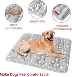 Moonsea Dog Crate Mat (24" X 18") 2 Pack, Soft Bed Mat with Cute Prints, Personalized Dog Crate Pad, Anti-Slip Bottom, Machine Washable Kennel Pad, Grey