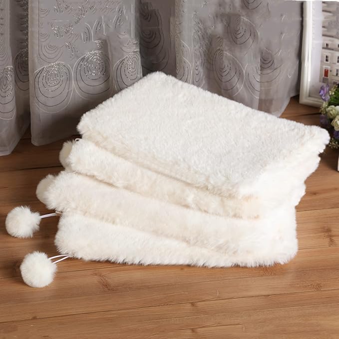 SHENGOCASE 10.6" x 17.5" Faux Rabbit Fur Cat Dog Bed Cushion Pad Mat for Cat Wall Box Furniture, Wall Bed Perch