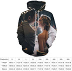 Artsadd Custom Face Unisex athletic Pockets Sweatshirt Loose Hoodie Custom Christmas Long Sleeve Sweatshirt Hooded Pullover
