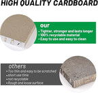 PatiencET Cardboard Cat Scratcher Pads, 6-Pack (3 Flat Double-Sided, 3 Wavy), Catnip Included, for Small and Medium Indoor Cats