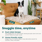 Furhaven Waterproof Throw Blanket for Dogs & Indoor Cats, Washable - Shaggy Plush Calming Long Faux Fur & Velvet Dog Blanket - Taupe, Large