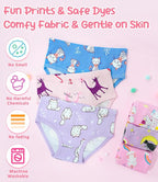 Girls and Toddlers 100% Cotton Underwear Tagless Soft Panties Size 2-3T,4-5T,6,8,10,12 (6-Pack)