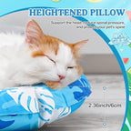 Pet Cooling Mat for Cats and Small Dogs, 20.1'' x 20.1'' Thickened Round Blue Pad Anti-Grab Internal Gel Without Water Filling, Lightweight, Washable, Playmat for Indoor/Outdoor