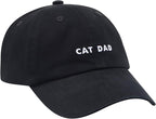 Cat Mom & Dad Hats for Proud Cat Parents | for Men & Women | Embroidered Text - Adjustable Fit - 100% Cotton