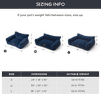 Bedsure ComfyFleece™ Cute Cat Couch for Pets - As Seen on TV on Good Day New York, Fuzzy Cats beds for Indoor Cats with Removable Washable Cover, Supportive Pet Sofa, 24inch, Night Blue