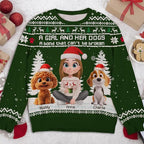 Wrappiness A Girl And Her Dog Christmas Sweatshirt - Cozy Unisex Fit Custom Shirt - Cute for Women Pet Lovers