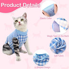 Cat Recovery Suit for Abdominal Wounds or Skin Diseases, Cat Onesie for Cats After Surgery Female Kitten Recovery Suit, Breathable E-Collar Alternative for Cats After Spay Anti Licking Wounds