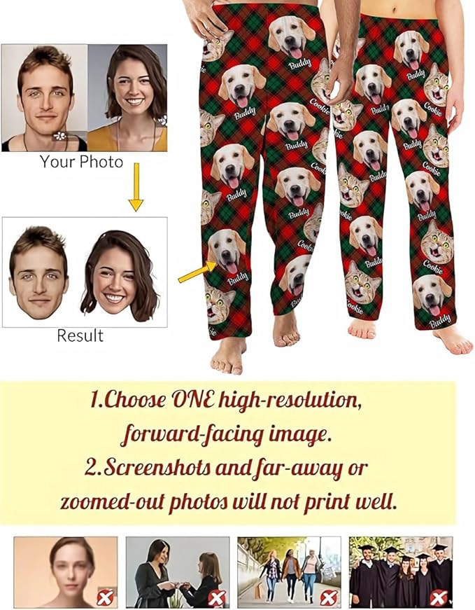 Custom Pajama Pants Customized Pajamas For Men Women Funny Xmas Pjs