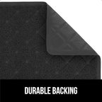 GORILLA GRIP Cat Litter Box Mat, 40x28, Water Resistant, US Designed Kitty Litter Trapping Mats, Easy to Clean, Scatter Control, Less Mess and Clean Floors, Kitten Supplies for Indoor Cats, Black