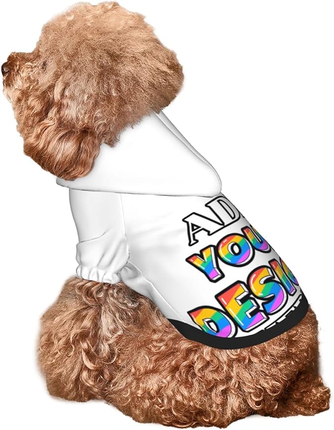 Custom Dog Hoodie, Personalized Dog Sweatshirt, Dog Clothes for Small Dogs Customizable, White, XS, Ropa para Perros Pequeños, Customized Pets Puppy Clothes, Personalized Gifts