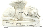 Bellaa Dog Statues 10 Inch Angel Wings Labrador Golden Retriever Puppy Pet Outdoor Garden Memorial Monument Grave Marker Tribute Stone Finish Sculptures Home Decor
