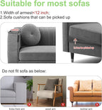 Cat Scratch Couch Protector,23.6" L*19.6" W Scratching Furniture Protector Pad,Cat Scratch Sofa Arm Sheild with Grey Natural Sisal for Protecting Couch Sofa Chair Furniture (Grey/Right Hand)