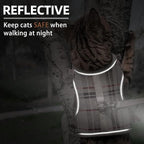 PUPTECK Soft Mesh Cat Vest Harness and Leash Set Puppy Padded Pet Harnesses Escape Proof for Cats Small Dogs Rabbits Bunny, Plaid Beige, M