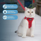 Voyager Step-in Pet Harness - All Weather Mesh, Adjustable Step in Harness for Cats and Dogs by Best Pet Supplies - 307S Red, XS