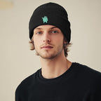 Funny Beanies Warm Knit Hats Fall Winter Black Hip Pop Knit Hat Cap for Women Men