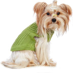 Stretchy Cat Sweater - 17 Colors & 6 Sizes | Snug Winter-Ready Knit for Boy/Girl Cats & Kittens(Green, Large)