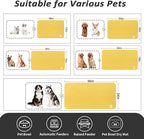 Dog Food Mat - Absorbent Cat Mat for Food and Water, No Stains Pet Feeding Bowl Mat, Easy to Clean Pet Placemats, Quick Dry Dog Water Dispenser Mat for Messy Drinkers | Paw Yellow 16"x 24"