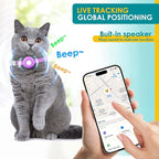 Cat Tracker, MINI Pet Tracker for Cats, No Monthly Fee, Waterproof Cat GPS Tracker, Compatible with Apple Find My App(Only iOS), Real-Time Tracking, Precise Positioning, Smart Alerts