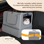 Cat Enclosed Travel Litter Box Kit with Lid Odorless Dustless, Lightweight Cat Portable Foldable Litter Box for Indoor and Car