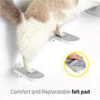 SVD.PET 3-Pack Cat Climbing Stairs with Replaceable Felt Pad, Cat Shelves & Toys for Medium & Large Cats (White)