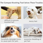5Pcs Knotting Comb for Cats, Pet Knotting Comb De knotting comb for Dog Pet Hair Removal Tool Cat Dog Grooming Supplies Matted Fur Remover