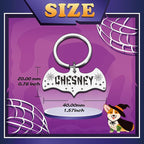 Dog Tags Personalized for Pets - Bat Shape Dog Tag, Customized Pet ID Tag for Black Cat, Witch Friendly Cat Tags, Funny Spooky Dog Name Tag, Stainless Steel Dog ID Tag Engraved on Both Sides
