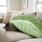 PetAmi Dog Cooling Mat, Leaf Shape, Reversible Cooling Nylon Blanket Soft Fleece Pet Pad for Dogs Cats, Summer All Season Use Q-Max>0.3, Large 52x60 in, Sage Green