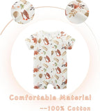 Unisex Summer Trendy 2-Pack Rompers Short Sleeve Zipped Bodysuit Infant Cotton Outfits