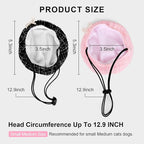HOWWFALY 2PCS Cat Beret Hat with Pearl Bowtie, Adjustable Bandana Scarf Set Pet Princess Costume for Halloween Christmas, Cat Dog Birthday Party Apparel (Pink Pearl)