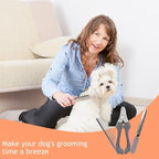 Paws n' Cradle Dog Grooming Hammock Harness for Dogs & Cats - Complete Kit with Adjustable Leg Fittings, Comb, Nail Clipper, File, Hook & Loop Strap, Adjustable Hanging Straps & Snap Hooks (Medium)