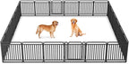 New Thickened Version Dog Playpen, 32 Inch Dog Fences for The Yard, Portable Outdoor Dog Playpen for Large/Medium/Small Dogs, Foldable Metal Dog playpen, with Doors (24 Panels, 32 Inch)