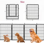 Dog Playpen, 32inch 20 Panels Outdoor Dog Fence Indoor Dog Pen Anti-Rust Pet Puppy Pen Dog Exercise Pen with Lock for Medium Small Dogs, Portable Pet Fence for Yard RV Camping