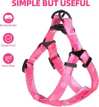 PUPTECK No Pull Dog Harness Soft Adjustable Basic Nylon Step in Puppy Vest Outdoor Walking with Leash Medium