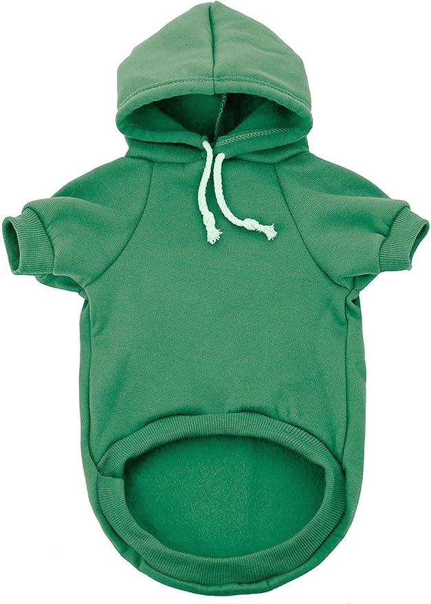 Green Dog Hoodie, Dog Clothes for Large Dogs, Fleece Pet Sweater