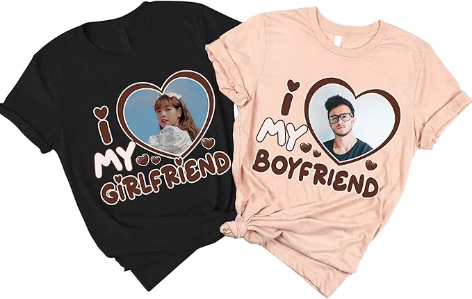 NAZENTI Custom Valentine Shirt Gifts for Boyfriend, Customized Bootleg Rap Tee