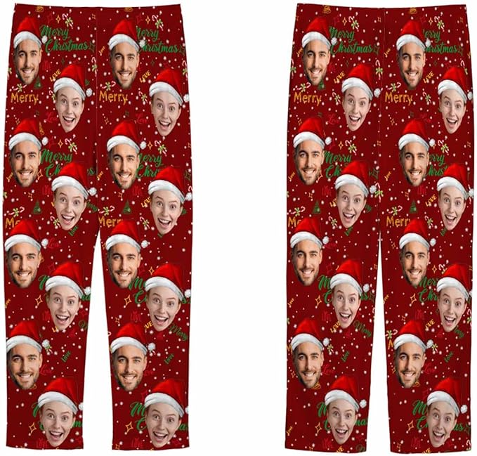 Customized Face Pajama Custom Pajama Pants with Photo for Women Mom